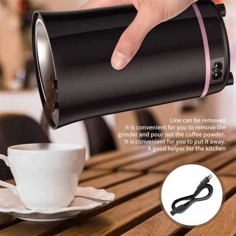 Moulin à café Électrique - - 300W - Acier Inoxydable - Broyeur à Graines - Design Compact (1/4)
