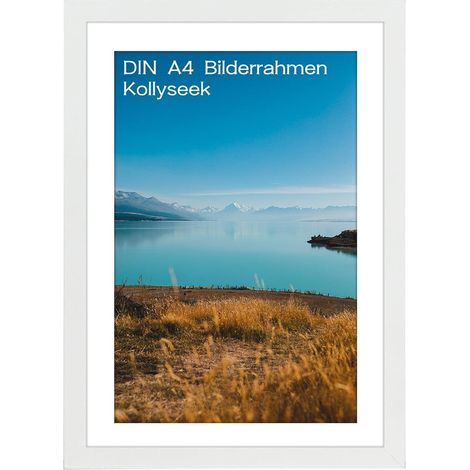 Bilderrahmen DIN A4 MDF Acrylglas weiß Aufhängen Aufstellen Collage (1/5)