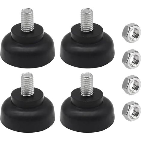 4 Pièces Pied Caoutchouc A Visser Pied Meuble Pieds De Chaise Caoutchouc M8 X 35 Mm Résistant À L'humidité Et Antidérapant Amortit Chocs Atténue Le Bruit Facile À Utiliser pour Protéger Meubles Noir (1/5)