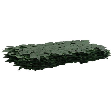 vidaXL Balcony Screen with Leaves Dark Green 200 x 75 cm