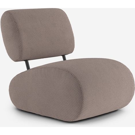 Samtgepolsterter Sessel im modernen Design für Wohnzimmer Tux - Braun (1/5)