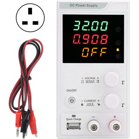 Alimentation DC 30V 5A Régulateur de Tension Stabilisateur avec Écran LED pour Industrie de Fabrication, Prise UK 220V 50Hz (1/5)