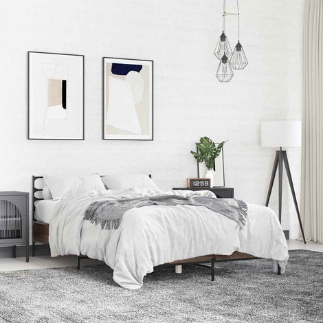 vidaXL Bed Frame without Mattress Brown Oak 120x200 cm (1/5)