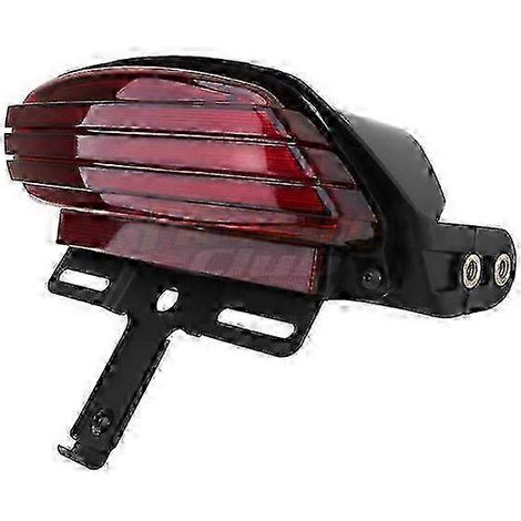 Feu arrière à trois barres, feu stop LED rouge, support de fixation pour moto Harley Dyna Fat Bob Softail 2006-2015 SZTCLV Style3 (1/5)