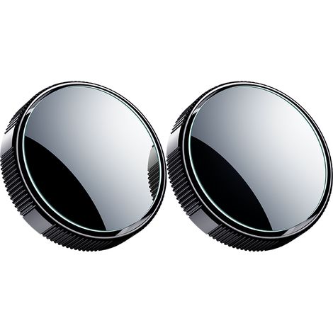 2 miroirs arrière de voiture HD avec grand angle à 360 degrés, miroir convexe rond réglable avec vis et ventouse (1/5)