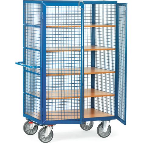 fetra Fourgon 4393 avec ridelles grillagées - charge max. 750kg pneus TPE (1/4)