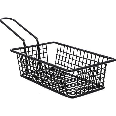 Panier à frites en métal, support à snacks, lot de 6, avec poignée (1/5)