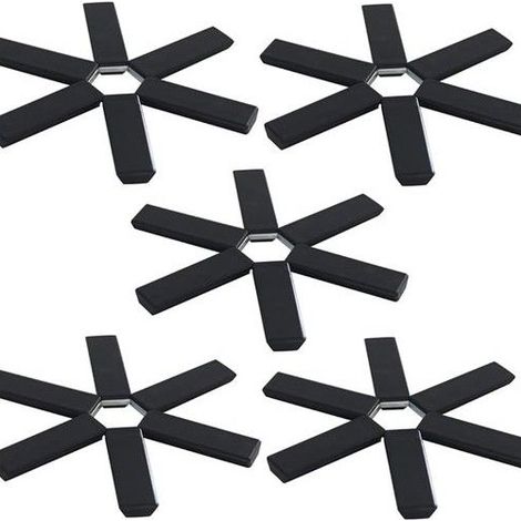Dessous de plat pliables, lot de 5, dessous de plat pliables, dessous de plat antidérapants, dessous de plat en silicone (1/5)