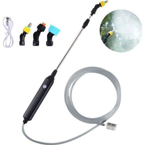 Pulverisateur de Jardin Electrique, Electrique Toiture、Pulverisateur Lance Telescopique, Pulverisateur a Pression avec 3 Buses et Tuyaux de 5M pour Arrosage, Désherbage et Lavage de Voiture, (1/5)