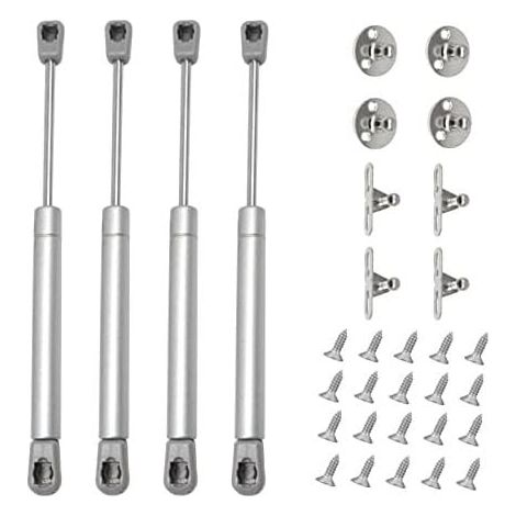 80N Gasdruckfeder, hydraulische Federbeine, Stoßdämpfer für Schranktüren, Möbelstrebe für Schränke, Bücherregale, Möbel (4 Stück, 80N) (1/4)