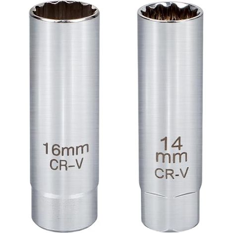 Magnetic Spark Plug Socket 14mm and 16mm CR-V Spark Plug Wrench Car Kit 2pcs (1/5)