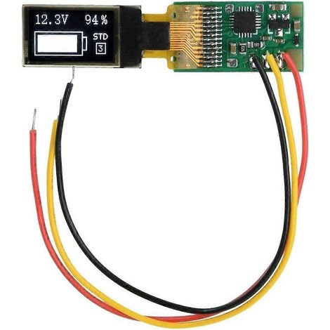 Voltmètre numérique CC et indicateur de batterie (0-30 V) avec écran OLED 0,5 pouce et niveau de charge de la batterie réglable (1-6 secondes). - JBMEDIA (1/4)