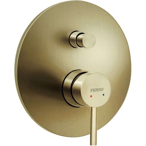 Novaservis Ferro Ciriculus - Unterputzarmatur, für 2 Verbraucher, mit Einbaukörper, Gold gebürstet BCK7PBG (1/2)