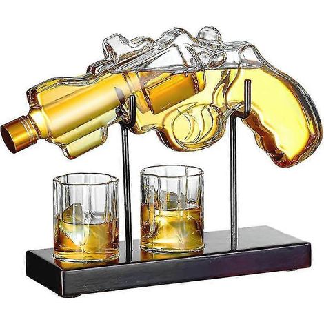 Cadeau pour homme, papa : coffret carafe à whisky Kollea de 265 ml avec verres, distributeur élégant pour vodka. (1/5)