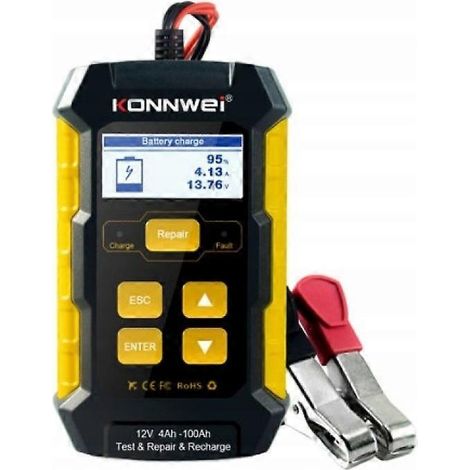 Testeur de batterie automobile entièrement automatique KW510 12 V 5 A avec chargeur de réparation par impulsions (1/5)