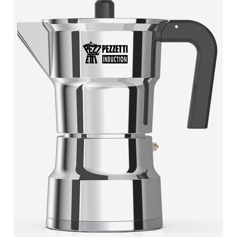 Caffettiera moka in alluminio per induzione 6 tazze Solidespress