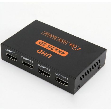 MI Splitter, répartiteur MI 4K 1 entrée 4 sorties compatible , 4K, 3D, U, 1080p, répartiteur MI 1 vers 4 pour Xbox, , PS3, , lecteur, , (1/5)
