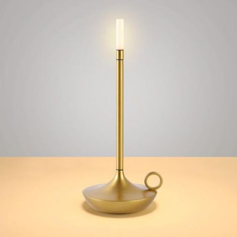 Lampe de Table pour chambre à coucher, lampe tactile sans fil Rechargeable, bougie de Camping, lampe créative rechargeable USB-C Or (1/3)