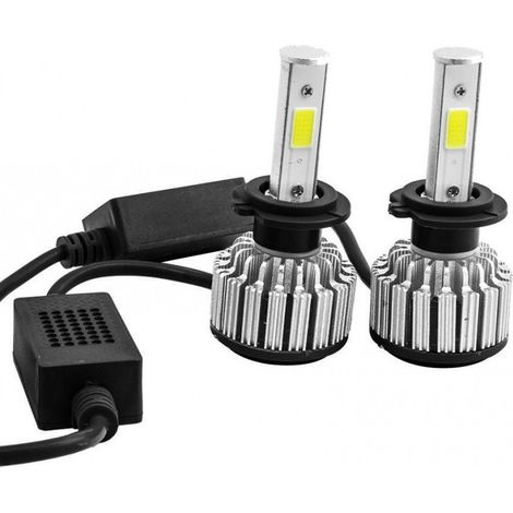 TRADE SHOP - Coppia Lampada 4s Faro Headlight H7 6000k Led 28w Bulbi Ricambi Luce Auto Camper -