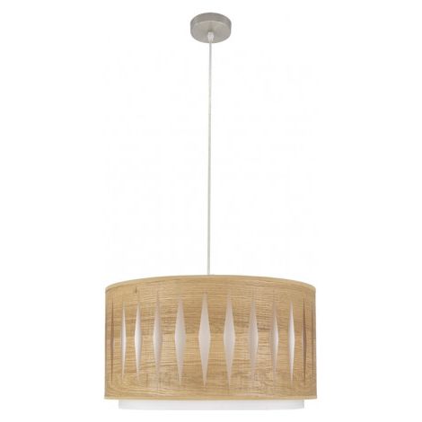 Suspension abrila Alexandra nickel bois clair 40 cm réglable