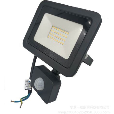 EXTRASTAR 10W Projecteur LED Avec Détecteur de Mouvement Blanc Froid , Spot LED Extérieur Avec Détecteur, Eclairage Exterieur Avec Détecteur, IP54 Pour Jardin, Garage, Entrée (1/4)