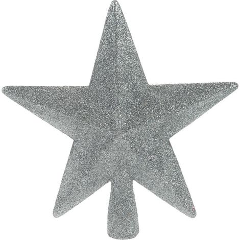 Baumspitze Stern mit Glitzer, 19 cm (1/3)