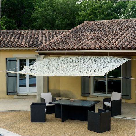 ACKERMAN – Toile d'ombrage ajourée rectangulaire 2 x 3 m, polyester 120 g/m², traitement anti-UV, anneaux métalliques chromés (1/5)