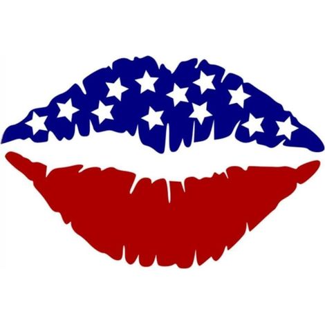 1 Jeu Drapeau Autocollants Décoration De Bureau Décor De Mur De Lèvre Stickers Muraux Drapeau Amérique 2 Pièces (1/5)