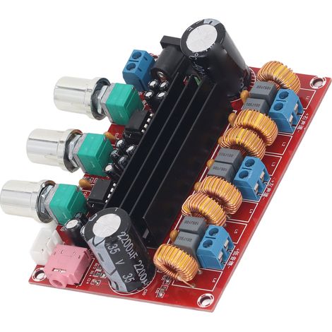 2.1-Kanal-Verstärkerplatine, 2 x 50 W, 100 W Gesamtausgangsleistung mit kräftigem Bass, digitaler Audioverstärker (12–24 V DC) für Audiosysteme (1/5)