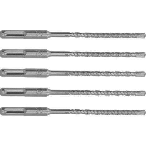 6 mm Hartmetall-Betonbohrer, 5 Stück 160 mm, selbstzentrierender Meißelbohrer, SDS-Plus-Bohrer für Ziegelstein, Zentrierspitze, 2 Schneiden, Schlagbohrer. (1/5)
