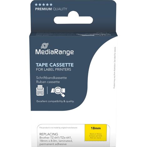 MEDIARANGE Schriftband MRBTZ641, ersetzt Brother TZ-641/TZe-641 (1/2)