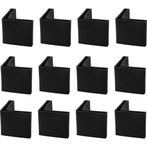 Casquettes Pieds Jambes Meuble Patin en Fer d'angle 40 x 40 mm Forme L en Plastique Bureau Jambe Capuchon d'extrémité Couvre Sol Protecteur 12 pièces (1/5)
