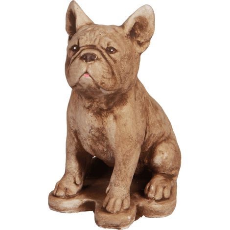 Bulldog in pietra massiccio e resistente, realizzato in arenaria. (1/5)
