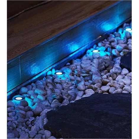 Faretto Segnapassi Calpestabile 12 V 1 W Led Luce Blu Esterno Giardino Ip68 Es41 (1/4)