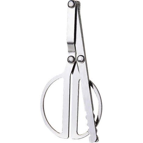 Pince à bûches, en acier inoxydable durable et résistant aux hautes températures, 20 x 5 x 0,6 cm, accessoires pour cheminée. (1/5)