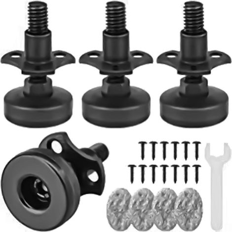 pieds de table réglables en hauteur, stabilisateur de meubles portable et robuste, filetage 3/8 pouce, avec patins de protection en feutre, disponible en plusieurs couleurs. (1/5)