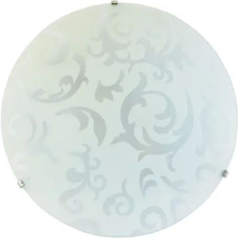 Plafoniera Melissa 40 cm 2xE27 Chrom mit weißem Glas