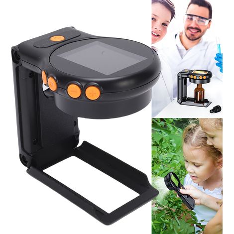 Microscope électronique portable à main avec écran de 2 pouces, autofocus haute définition, 8 LED, loupe d'observation biologique, grossissement 500x. (1/5)