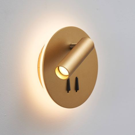 Moderne doppelte LED-Leselampe mit goldenem Schalter - Bilbao (1/5)