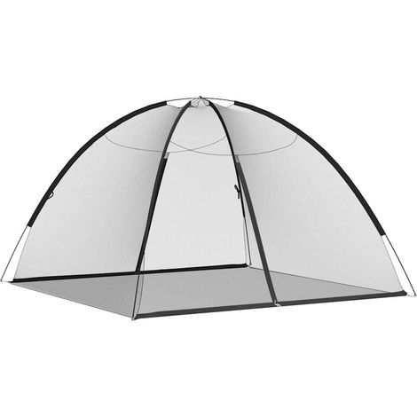 Moustiquaire mongole avec portes 220 maille noir 200x200x135 cm CFW952536 (1/5)