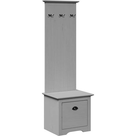 vidaXL Mobiletto da Ingresso con Ganci BODO Grigio 50x40x157 cm (1/5)