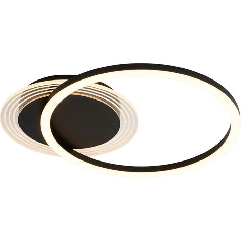 Plafonnier Contour Noir Simple - 13650BK (1/5)