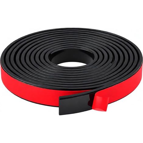 Bande en caoutchouc autocollante EPDM noire 25 x 2 x 3000 mm pour joint étanchéité bricolage profilé adhésif (1/5)