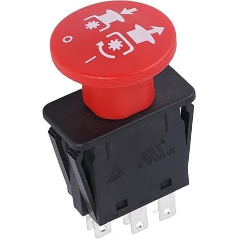 Interrupteur de prise de force d'embrayage 8 bornes 10 A 4174684 500016 430-528 pour tondeuses à gazon Dixie Chopper Delta Hustler Compatible avec Classic RZT Pro Series SZT Pro Series Zee 2 RZT Delta (1/5)