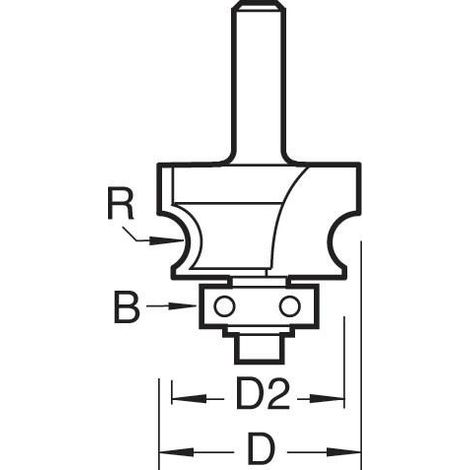 TREND 9/74X1/2 BEARING GUIDED CORNER CUTTER