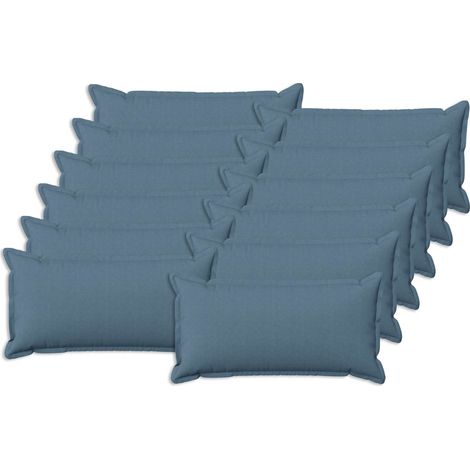 Funda de almohada 12 uds. HOUTEN Azul jeans 40 x 80 cm vidaXL