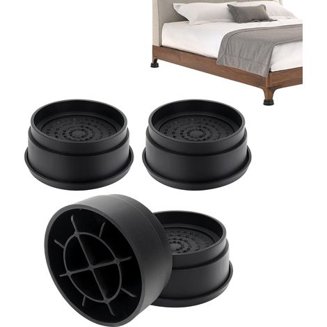 Lot de 4 rehausseurs de Meubles réglables, rehausseurs de lit Lourds, rehausseurs de canapé, rehausseurs de Meubles Ronds de, 2.7 cm, empilables, rallonges de Pieds de Table, rehausseur de (1/5)
