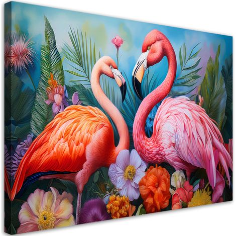 Tableau déco Flamants Oiseaux Animaux Exotiques 100x70 (1/5)