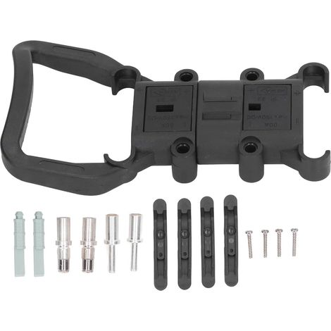 Stromanschluss für Gabelstapler, Satz Schnellkupplungsstecker für Batterien 80 A mit Klemme für Winden, LKWs, Elektrostapler (1/5)