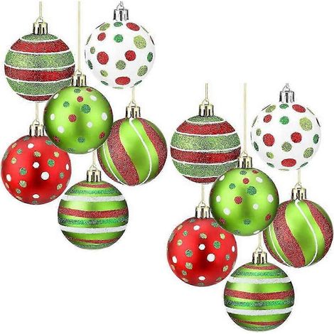 Boules de Noël à suspendre, boules scintillantes, ornements pour décorer le sapin, 12 pièces. (1/5)